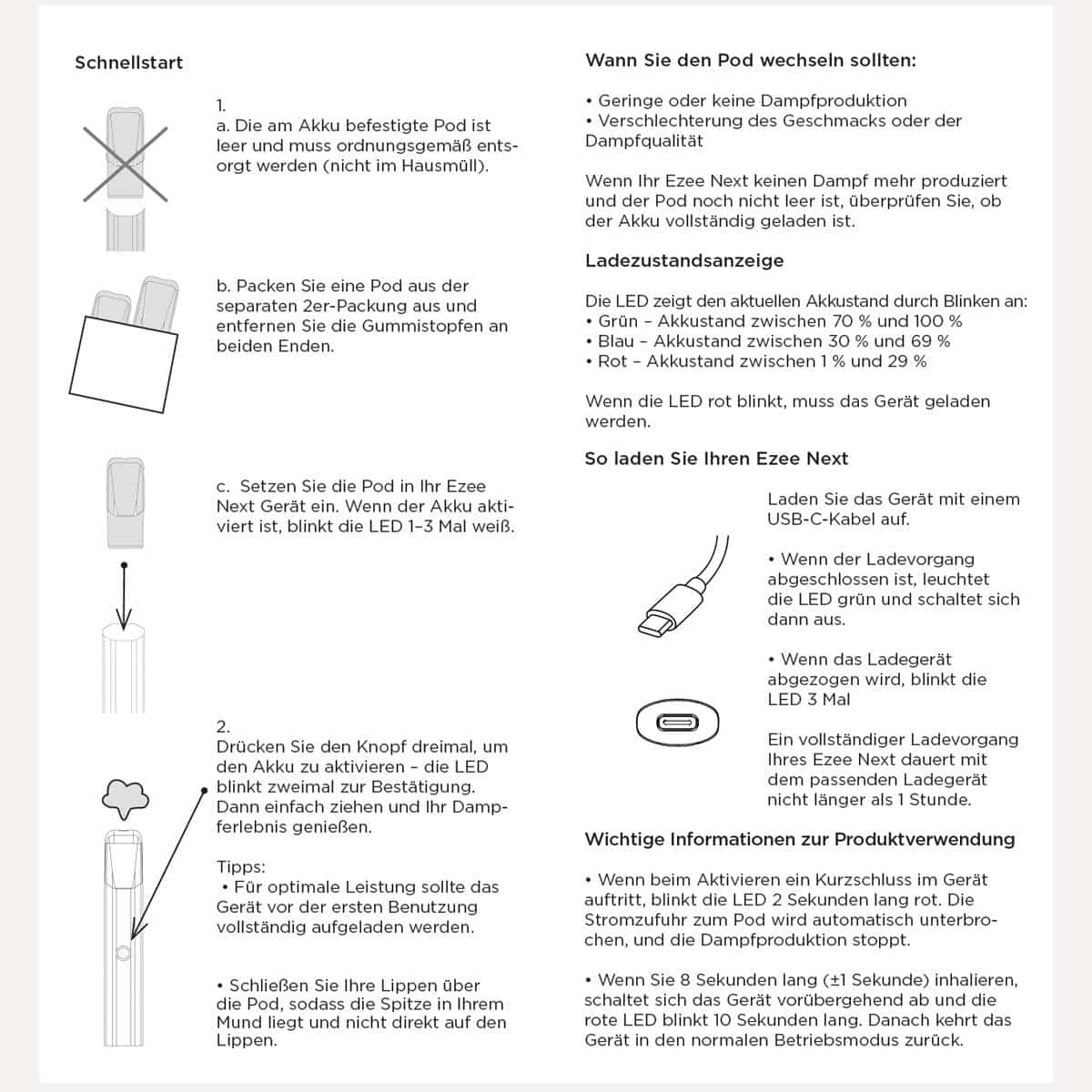 Next Akku Bedienungsanleitung