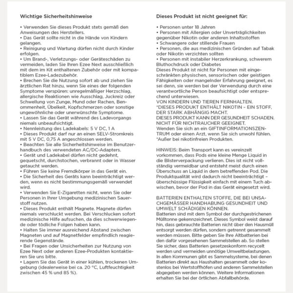 Next Akku Sicherheit